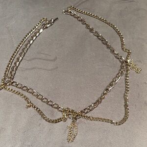 Stylish Gold Chain Belt with tassels